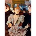 thumbnail image 2 of Toulouse-Lautrec, Henri 11x14 Black Ornate Wood Framed with Double Matting Museum Art Print Titled - La Goulue Entering The Moulin Rouge, 2 of 4