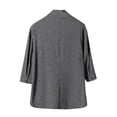 thumbnail image 3 of Lovskoo Shirts for Men V Neck Half Sleeve Casual Solid Color Ice Silk Blouses Vacation Beach Summer Tops Dark Gray, 3 of 4