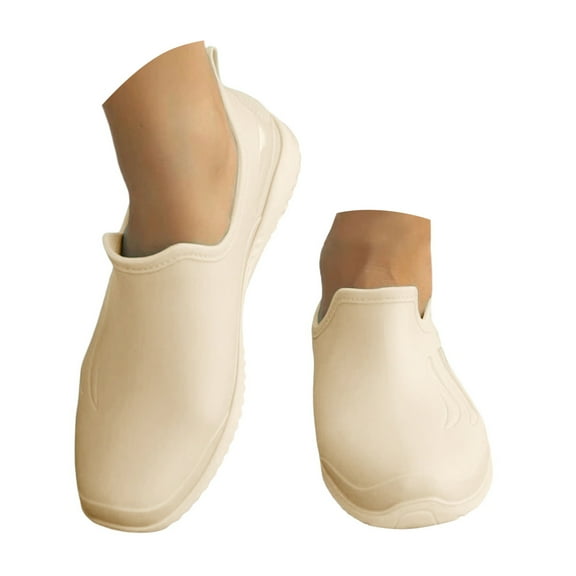 Mepaouo Waterproof Garden Shoes for Women Outdoor Slip on Rain Boots Rubber Ankle Booties Work Clogs