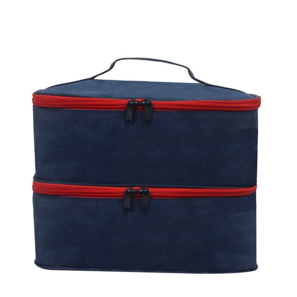 Estante de almacenamiento de esmalte de uñas morado, caja de viaje de maquillaje de uñas de doble capa, bolsa de almacenamiento de esmalte de uñas con aceite esencial, bolsa de viaje para cosméticos
