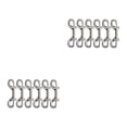 thumbnail image 1 of Inteprter 6 piezas de broches de perno reutilizables extraíbles de alta resistencia gancho de cierre de doble extremo para interior y exterior llavero Plata 2piezas Inteprter CBP197462, 1 of 5