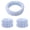 Blue, variant on CoCoMangos Spa Headband and Matching Wristbands for Washing Face, Adjustable Elastic Wash Wrist for Yoga Sports Make up Shower, 3pcs (Black)