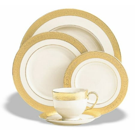 Gold Banded Ivory China Saucer Westchester Gold Banded Ivory China Saucer, Saucer of 5-3/4-inch diameter; made in USA By Lenox ()
