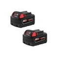 thumbnail image 1 of Milwaukee Outils Électriques MLW48-11-1852 M18 RedLithium XC5.0 Batterie à Capacité Prolongée, Lot de 2, 1 of 3
