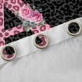 thumbnail image 4 of jejeloiu Letter A Monogrammed Black Out Curtains,Pink Leopard Print Curtains Pack of 2 (42x63 Each) For Girls Kids, 4 of 6