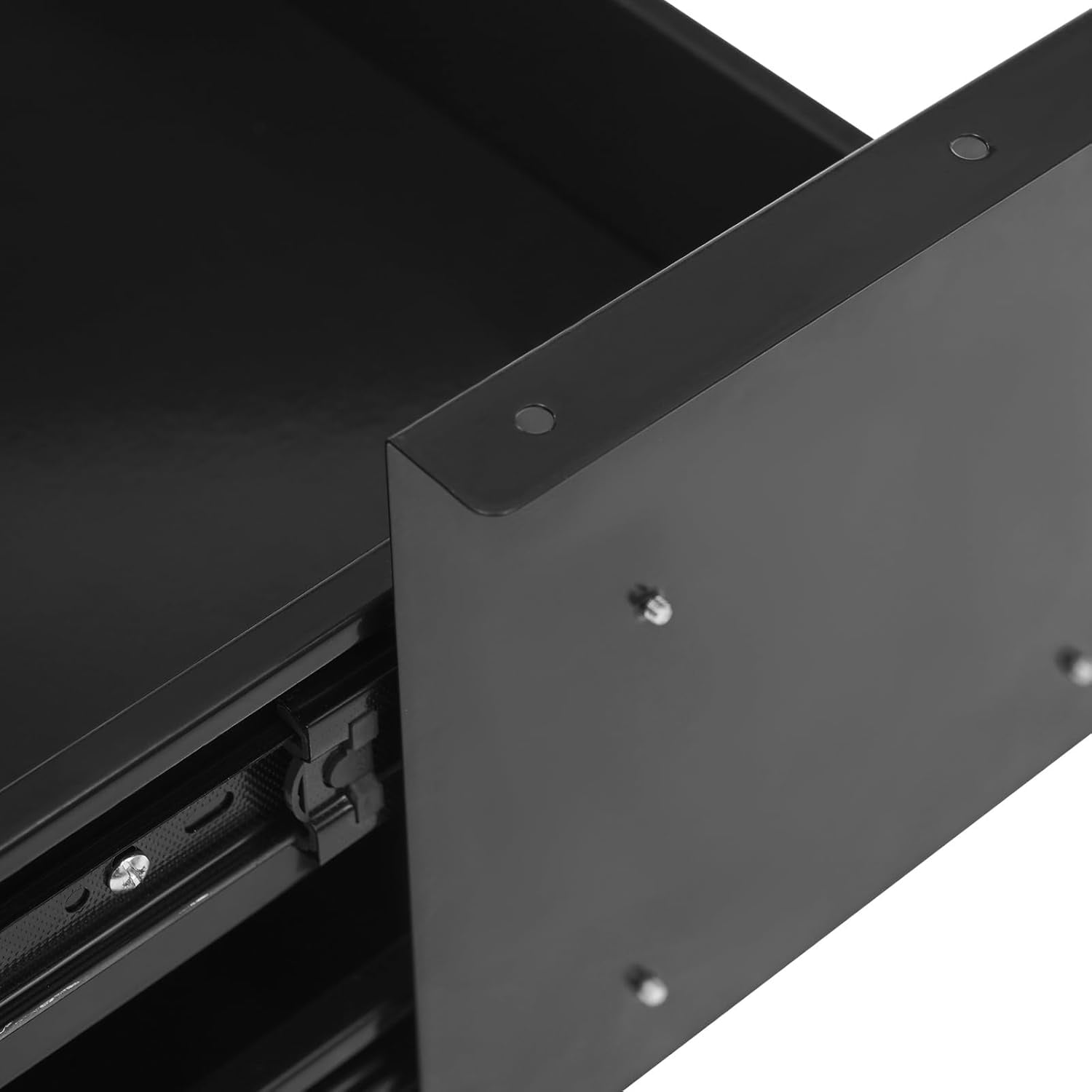 2-tier Sliding Storage Drawer, Black Steel Under Desk Pull-Out Drawer, for Office Desk & Study Stationery, Small Supplies & Desk Storage