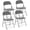 Gray, variant on Casabay Folding Chairs Set of 2, Metal Foldable Chairs with Leather Padded Seat and Back, Stackable Heavy Duty Portable Chairs for Home, Office, Party, Indoor Outdoor Use