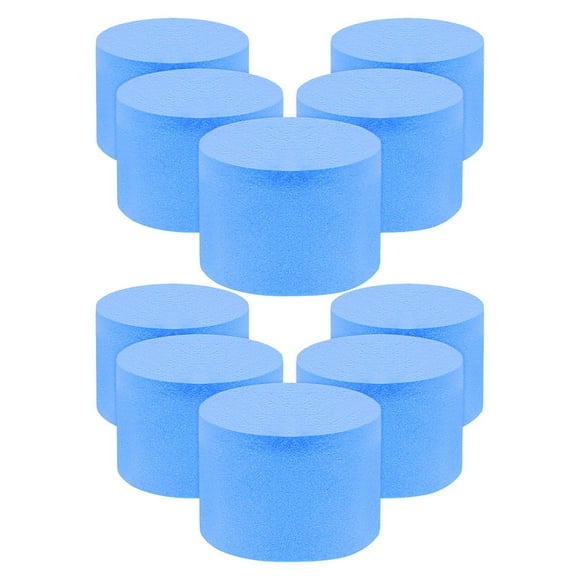 SKISUNO 10Pcs Cylindrical Sky-Blue Sponge Plugs for Ants Farming and Habitat Feeding Accessories