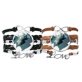 thumbnail image 1 of Seahouse Jellyfish Sea Nature Animal Bracelet Hand Strap Leather Rope Wristband Double Set, 1 of 3