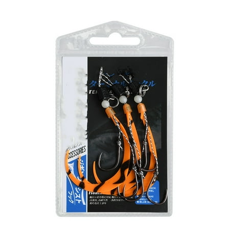 3pcs Glow Metal Jigging Lure Soft Squid Skirt Hook Fishing Hook Jigs Baits Cuttlefish Jigs Head