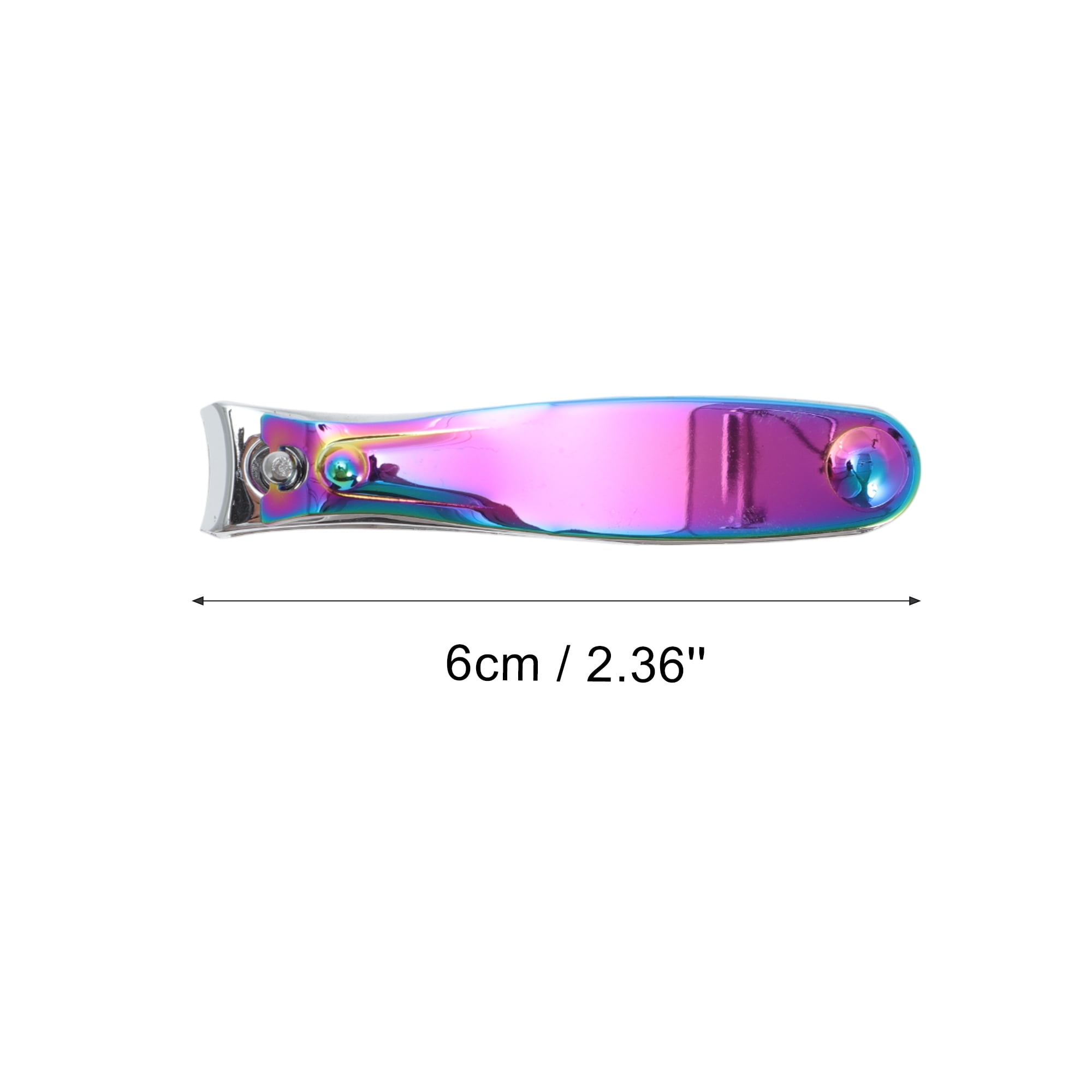 Unique Bargains 1pc Portable Durable Carbon Steel Nail Clippers 2.36" Length Purple Small