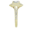 thumbnail image 6 of Unique Moments 2 Ct Lab Grown Split Shank Radiant Halo Diamond Engagement Ring 10K Yellow Gold, 6 of 7