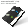 thumbnail image 2 of SaniMore Case for Samsung Galaxy Tab A8 10.5" 2022 SM-X200/X205, Auto Sleep/Wake Shock Resistant [Built-in Pencil Holder] Stand [Dual Angle] Transparent Slim Lightweight Anti-fall Shell, Black, 2 of 7