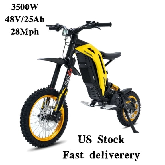 79BIKE Viper S Electric Dirt Bike for Teens,3500W Peak Motor,28 MPH Top Speed,48V 25Ah Battery,37 Miles Range,Fastace Rear Shock