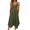 Army Green, variant on Zeagoo Summer Dresses Spring Dress for Women Midi Dress Swimwear Cover Up Strapless Maxi Hawaiian Spring Sundress with Pocket Boho Beach Dress