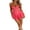 Pink, variant on Gupgi Women Lace Mini Corset Dress Backless Sleeveless Tiered Ruffle Cami Dress