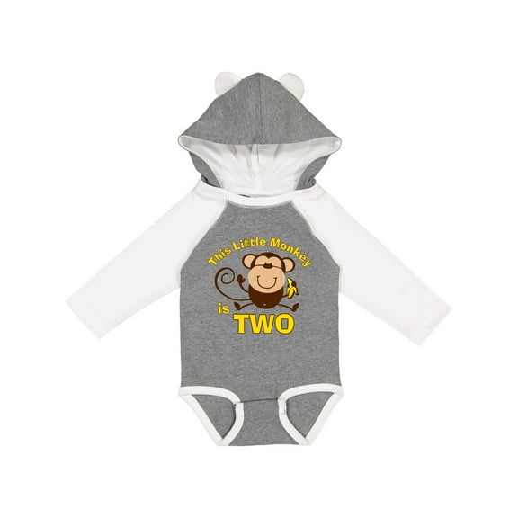 Inktastic Little Monkey 2nd Birthday Boy Boys Long Sleeve Baby Bodysuit