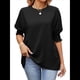 thumbnail image 2 of Blusas Elegantes e Informales para Mujer, Cuello , Mangas 3/4 y Puños Fruncidos. Negro S, 2 of 8