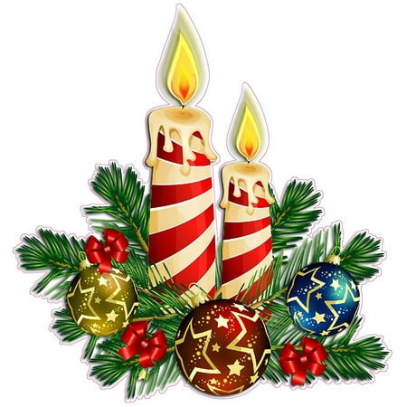 Christmas  Candle Wall  Decor  Decal Walmart  com