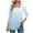 A001 Light Blue, variant on bnaln 3/4 Length Sleeve Shirts for Womens Summer Tops Square Neck Floral Print Tees Blouses Dressy Casual Shirts Plus Size Pullover Trendy Loose Blouse Tunic Tops to Wear with Leggings