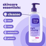 Clean & Clear Night Relaxing Oil-Free Night Face Wash, 8 fl. oz