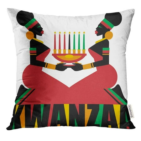 Arhome Green Africa Kwanzaa Celebration Red African Pillow Case
