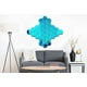 thumbnail image 5 of Juego de 12 pegatinas de pared hexagonales de plástico con espejos acrílicos para decoración del hogar, sala de estar, dormitorio, encima del sofá o TV azul Xemadio WLJ-1397, 5 of 5