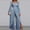 Blue, variant on Women Jumpsuit Solid Color V Neck Elegant Wedding Party Wide Leg Regular Fit Long Sleeve Dress Rompers Party Outfits for Women plus Jumpsuit for Women plus Size Leather Bodysuit Long Sleeve Sequins