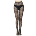 thumbnail image 2 of Lilgiuy High Waisted Fishnet Tights Stockings Women, High Waist Fishnets Sheer Pantyhose, 2 of 5