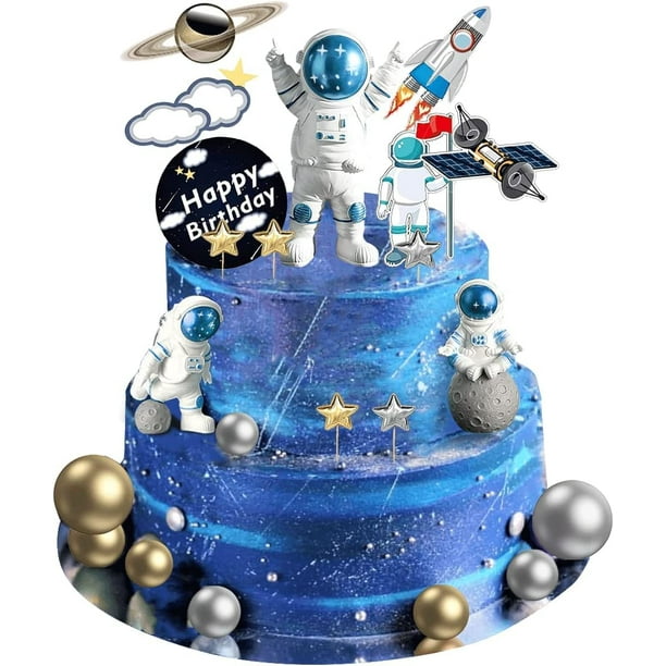 Décoration De Gâteau Astronaute Gateau Figurine Espace Cake Topper