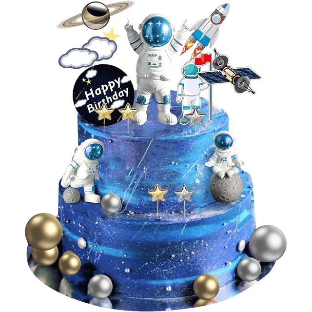Figura de astronauta espacial Cake Topper CANIPHA, 22 unidades, para niños