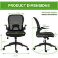 Armless Home Office Desk Chairs Ergonomic Office Chairs with Lumbar