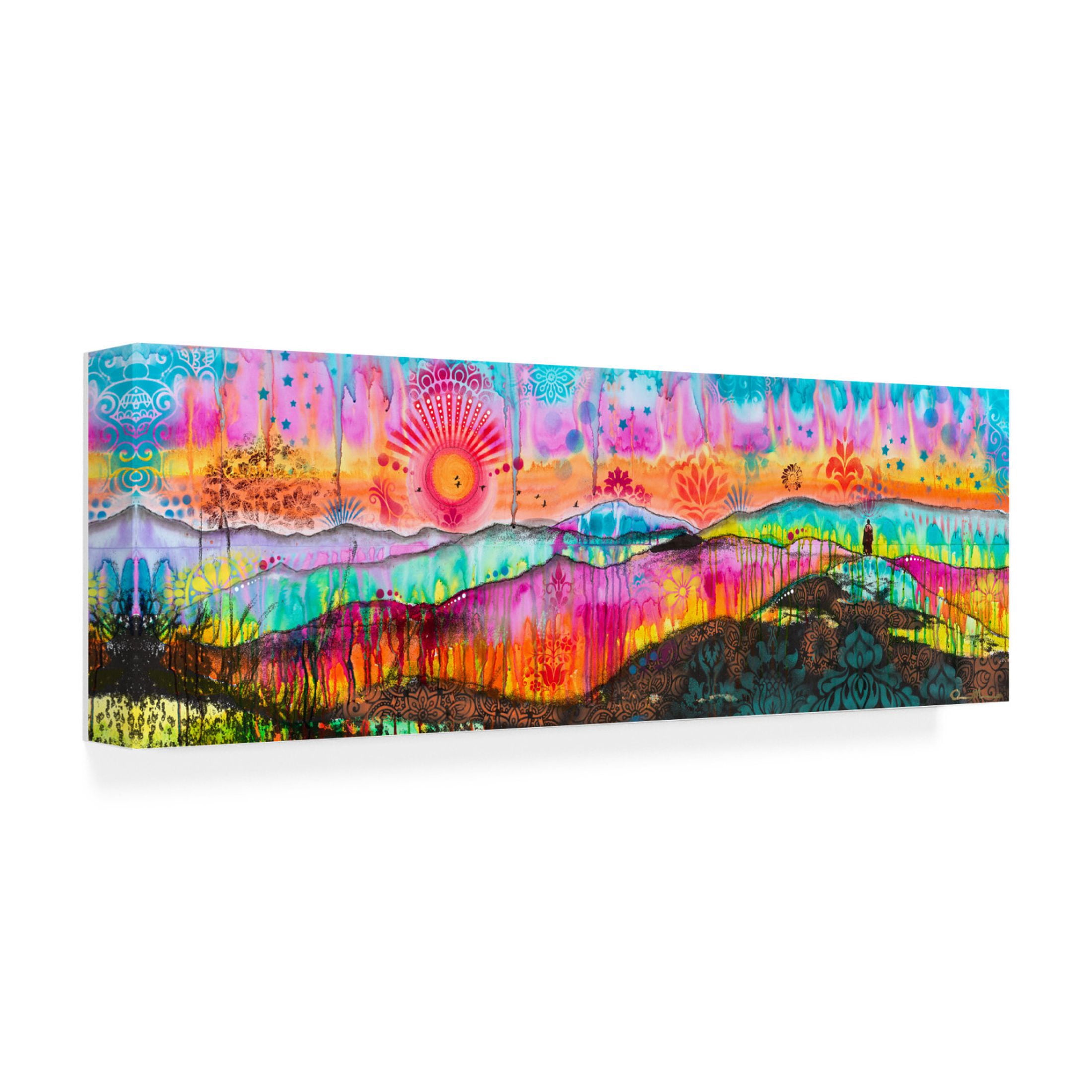 Canvas Wall Art - Dean Russo 'The Wandering Monk' Wall Art for Living Room, Bedroom, or Office Décor by Trademark Fine Art - 24 x 8 Inches