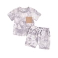 thumbnail image 4 of Baby Boy's Clothing Toddler Boy Summer Outfits Children's Spring Round Neck Print Short Sleeved Beach 6 12 18 24Months 2T 3T Boys' Sets T-Shirt Tops+Long Pants 2PCS, 4 of 5