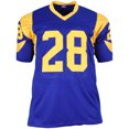 thumbnail image 3 of Marshall Faulk Autographed St. Louis Rams (Throwback Blue #28) Custom Jersey - JSA, 3 of 3