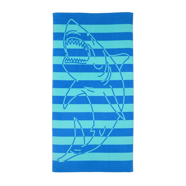 Serviette de plage attaque de requin Mainstays, 60 po x 30 po, multicolore