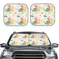 thumbnail image 2 of Goofa Cute Baby Dinosaurs Pattern 2 Piece Car Windshield Sun Shade Foldable | Front Windshield Shade for Sun, Heat and UV Rays | Sunshade for Car Front Window-, 2 of 7