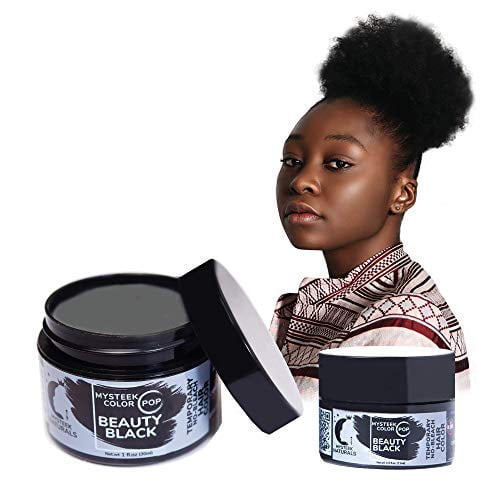 Mysteek Color Pop Beauty Black, CHEMICAL FREE, No Bleach, No Developer, Temporary  Hair Color, Washes out in 1 wash session. (1 oz) - Walmart.com