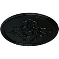 thumbnail image 3 of 54 1/4"OD x 2 7/8"P Milton Ceiling Medallion (Fits Canopies up to 10 1/2"), Hand-Painted Jet Black, 3 of 6
