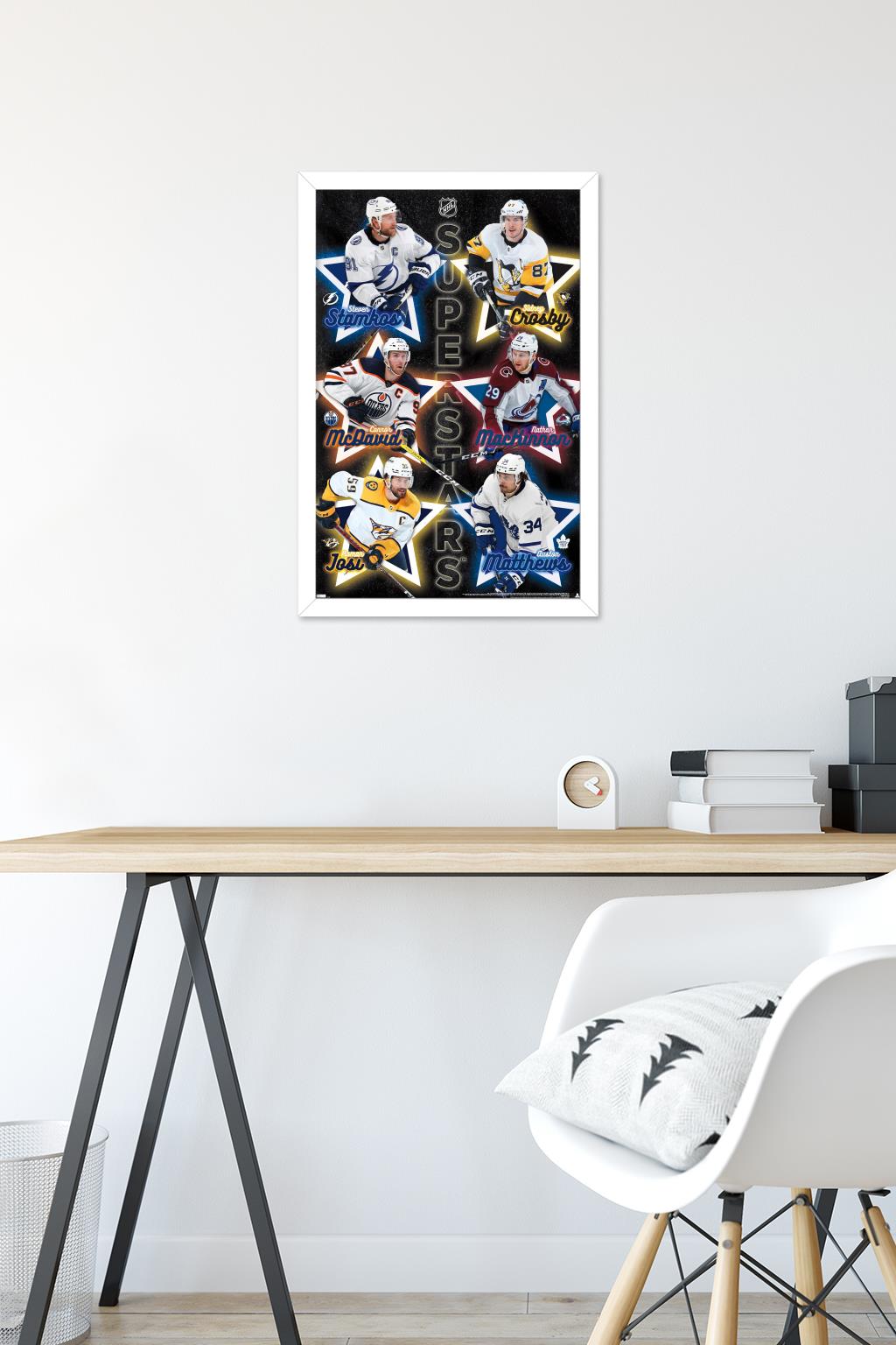 NHL League - Superstars 22 Wall Poster, 14.725" x 22.375" Framed