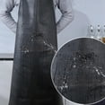 thumbnail image 3 of Waterproof PVC Apron, Anti-Corrosion Rubber Heavy Duty Apron for Lab Work, Dog Grooming, Cleaning Fish,Butcher,Barbecue, Black 80x55cm, 3 of 8