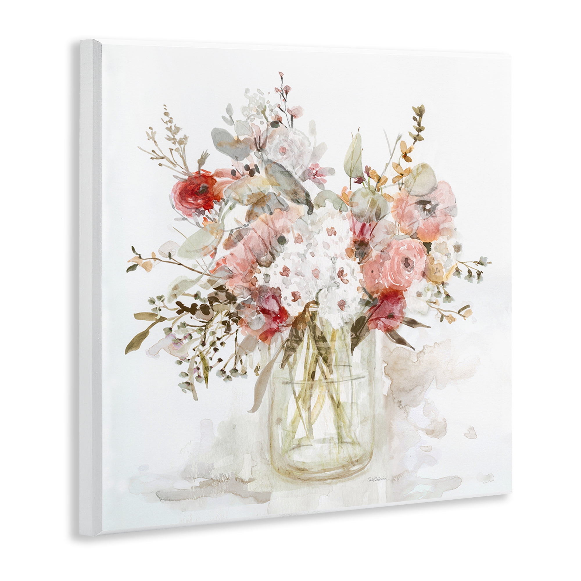 Stupell Industries Soft Blush Botanical Bouquet Wall Plaque Art, design by Carol Robinson