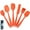 Orange, variant on Bouanq 6 Piece Silicone Spatula Cooking Utensil Set for Baking Cooking Mixing Heat Resistant Non Stick Cookware Food Grade BPA Free Dishwasher Safe