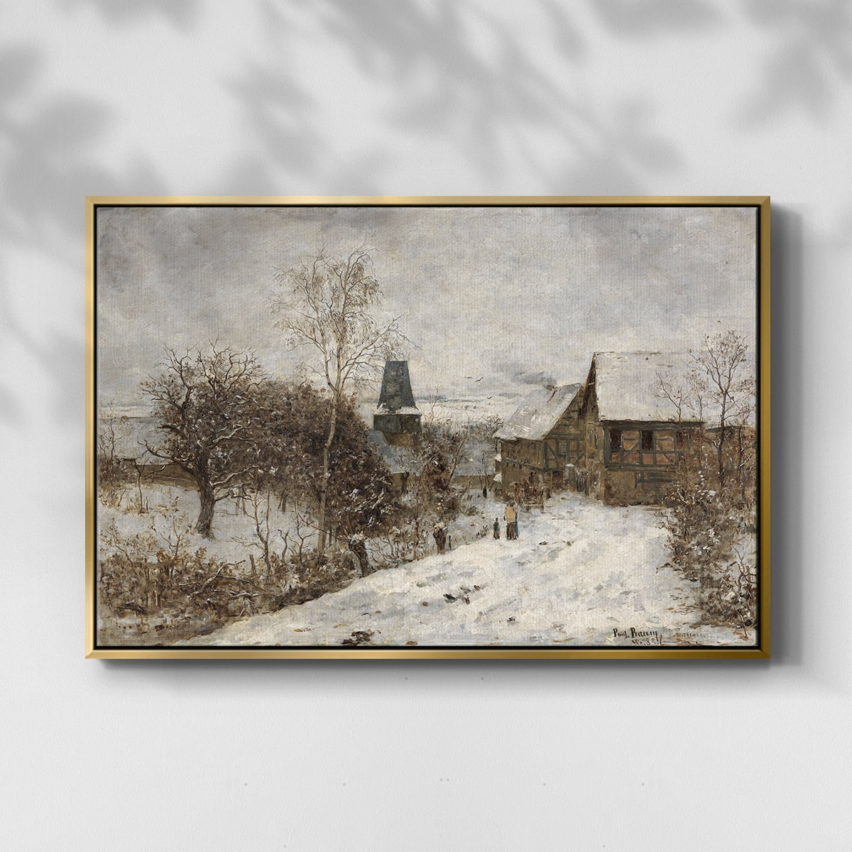 Vintage Landscape-CCLXXXVI By Wexford Home Framed in Gold Wood Gallery Wrapped Canvas 25 in. x 37 in.