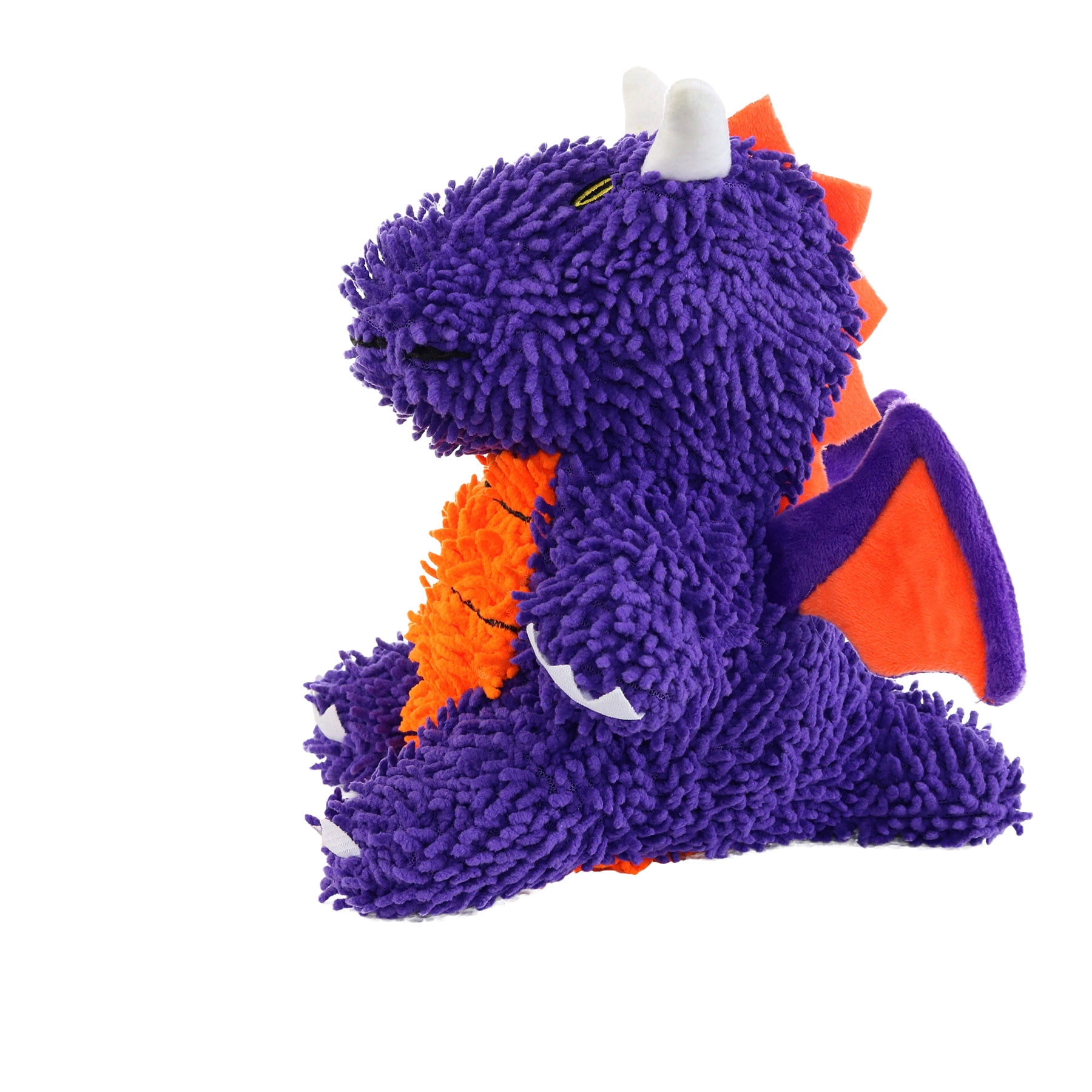 Mighty Microfiber Ball Med Dragon Purple, Durable Squeaky Dog Toy