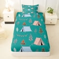thumbnail image 3 of Erosebridal Kids Teens Jungle Adventure Twin Sheet Sets 3pcs,Boys Girls Woodland Camping Theme Bedding, 3 of 5