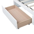 thumbnail image 2 of Noble House Opal Twin Bed with Integrated Storage Drawers, Solid Rubber Wood Platform Bed Frame, White, 2 of 9
