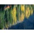 thumbnail image 2 of Wild, Jamie and Judy 32x25 Gold Ornate Wood Framed with Double Matting Museum Art Print Titled - Washington State-North Cascades-Blue Lake-Larch tree reflections, 2 of 4