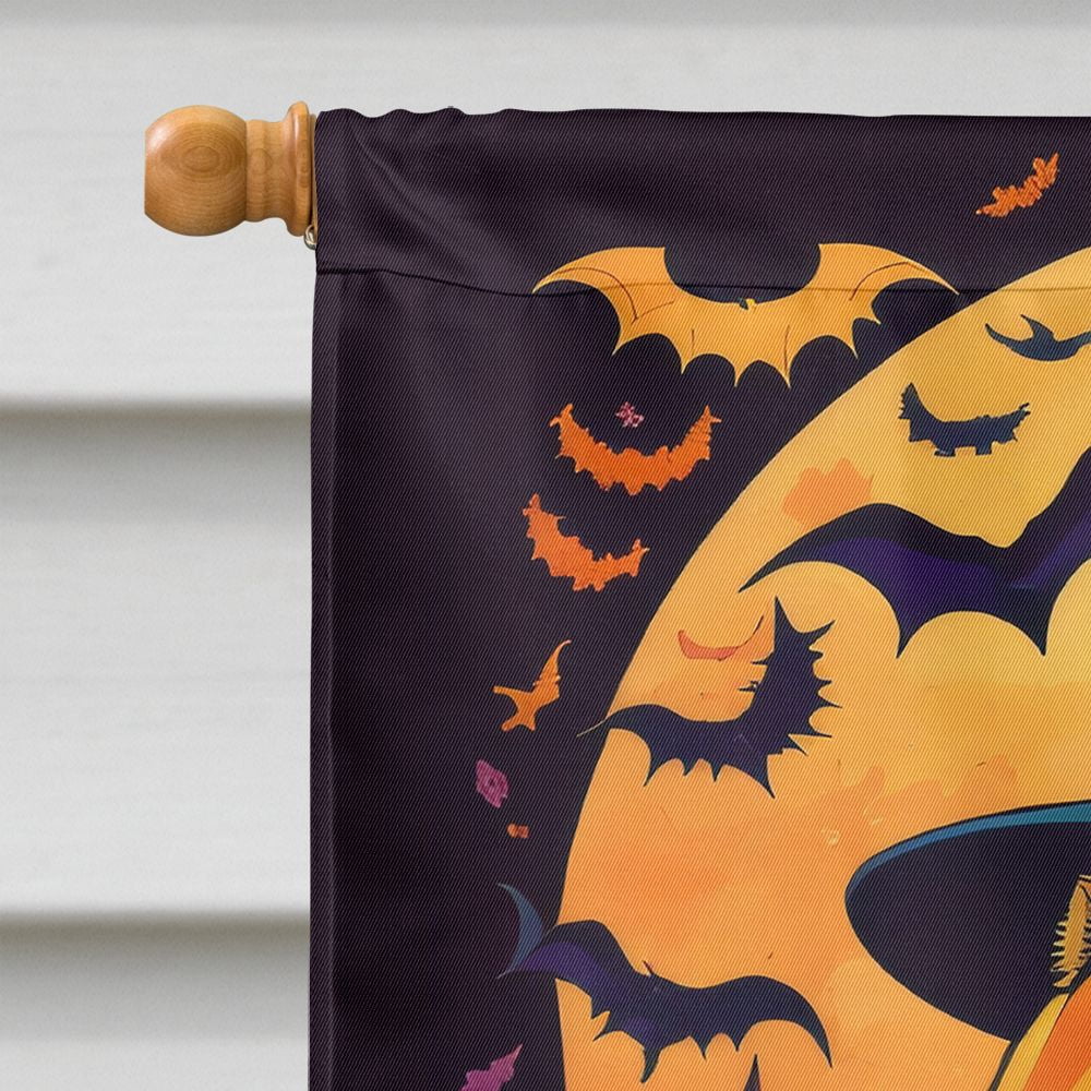 Halloween Chow Chow Dog House Flag 28x40IN Double-Sided Polyester Decorative Sleeve Pole Flag for Outdoor Home Garden