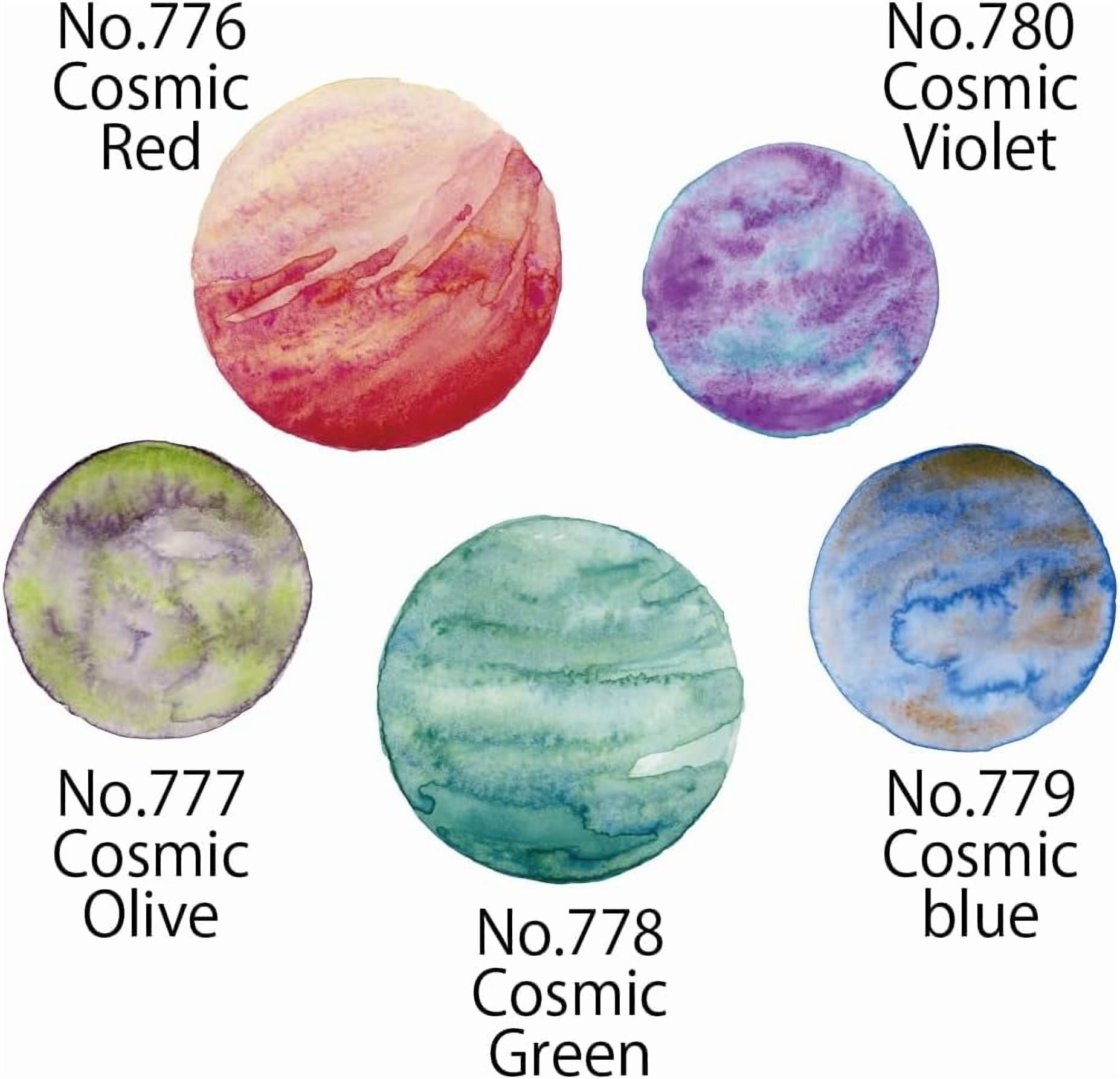 Kuretake GANSAI TAMBI GRANULATING COLOR II 5 colors set, Watercolor Paint Set, Professional-Quality for Artists and Crafters, AP-Certified, Made in Japan